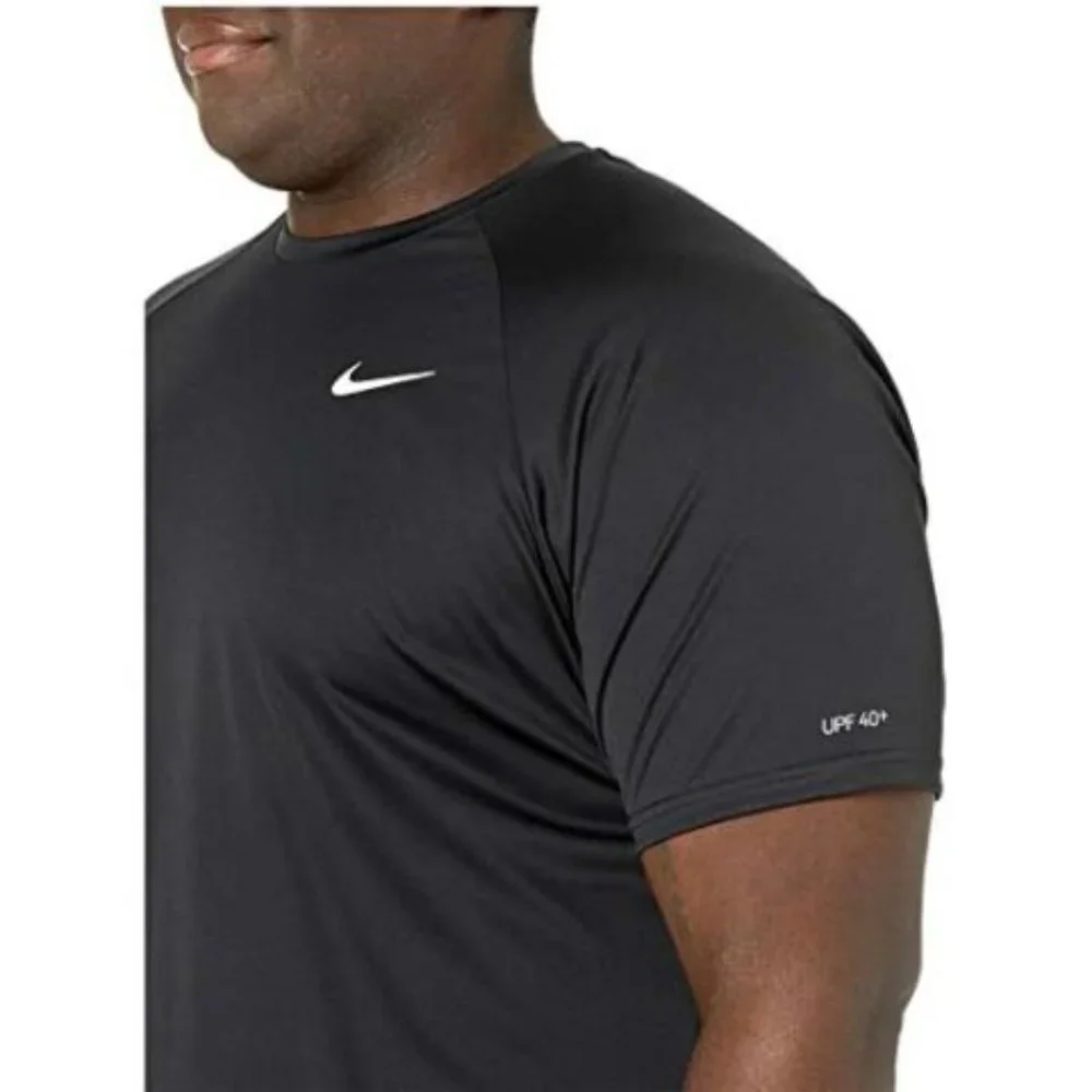 NWT NIKE MEN'S‎ HYDROGUARD SWIM T-SHIRT BLACK